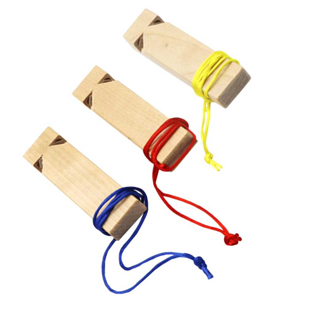 Train Whistle Role Play Lover: 3pcs Wooden Train Whistles Train Themed Party Favours Party Supplies Party Noisemaker Random Style