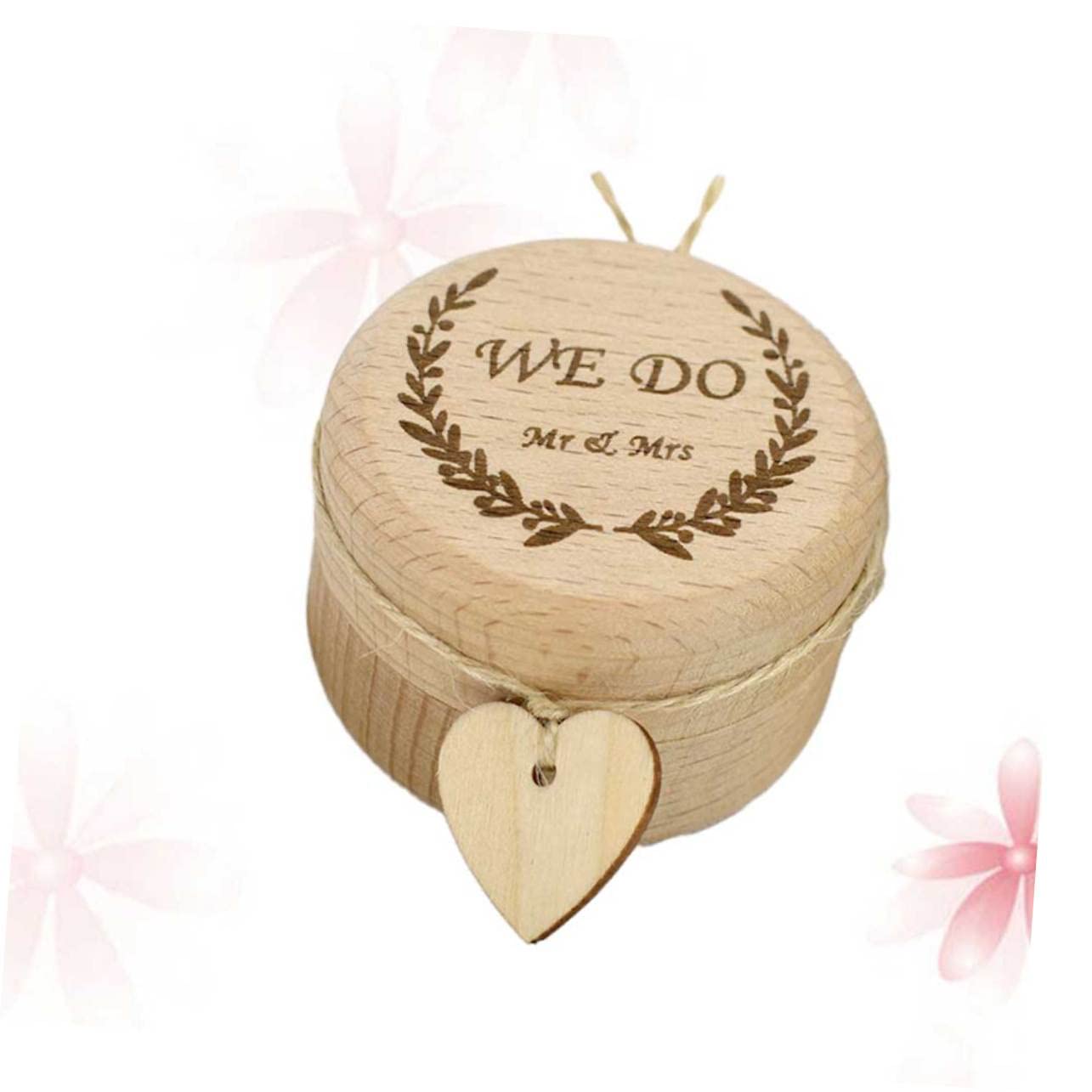 STOBAZA 3pezzi Scatola Legno Per Fedi Nuziali Portanello Rustico Per Matrimoni e Fidanzamenti Contenitore Decorato Per Anelli Per Cerimonie e Occasioni Speciali