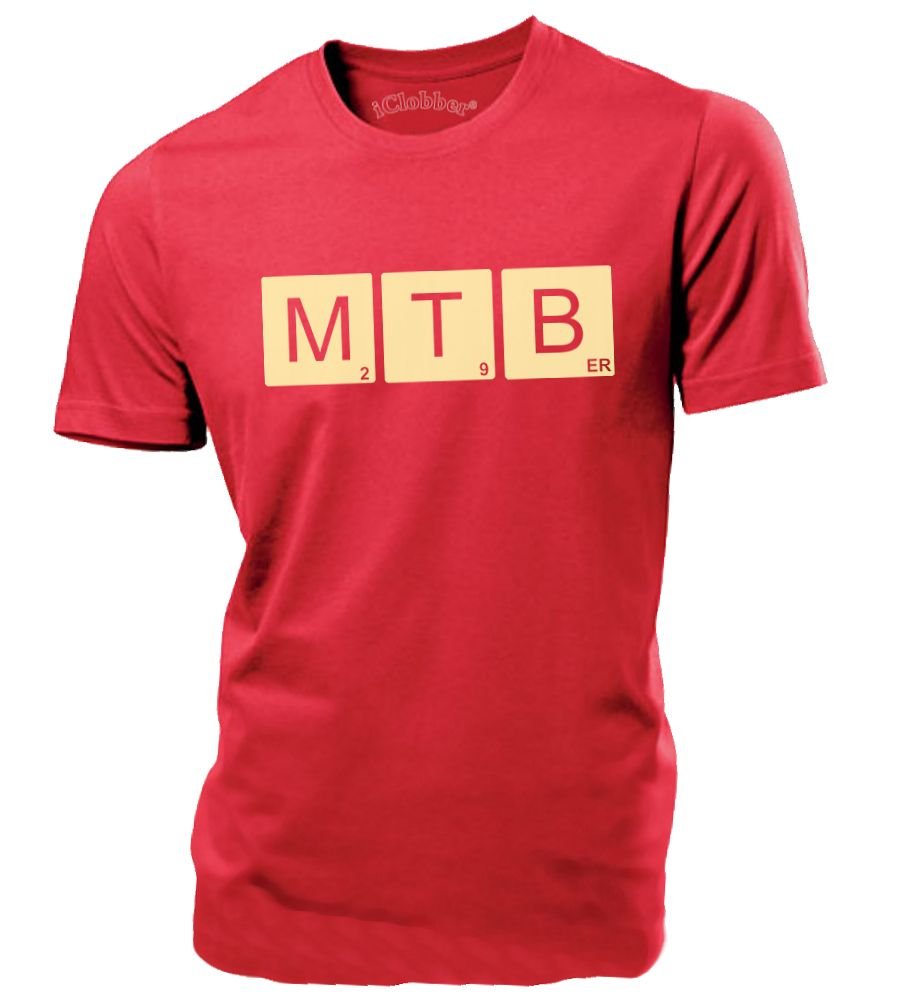 iClobber MTB Mountain Bike 29er Scrabble Letters Mens T Shirt
