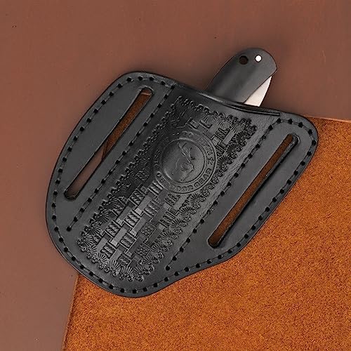 Tourbn Ledertaschenmesserscheide für Gürtel EDC Holster Taschenmesser Werkzeugtasche Handgemachtes Geschenk