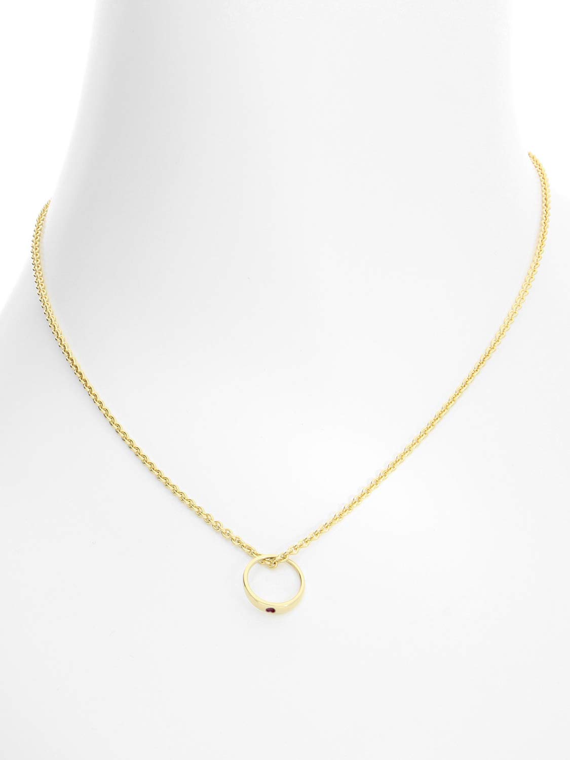 My Gold Kinder Baby Anhänger Taufring (Ohne Kette) Echtes Gelbgold 333/585 (8/14 Karat) Zirkonia Ø 10mm Birthy