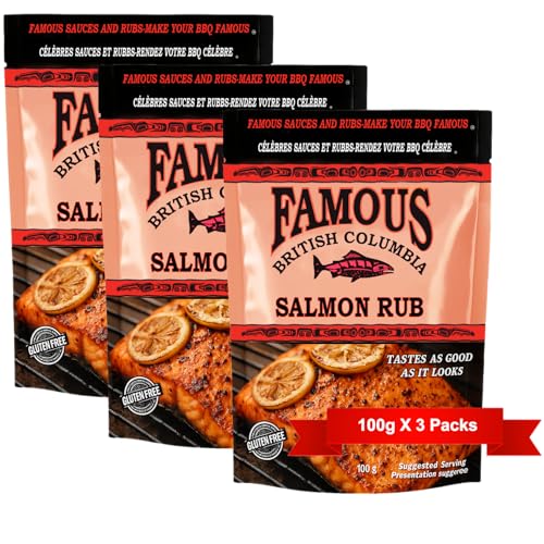 Famous BC Salmon Rub 3x100g Seasoning for BBQ & Oven