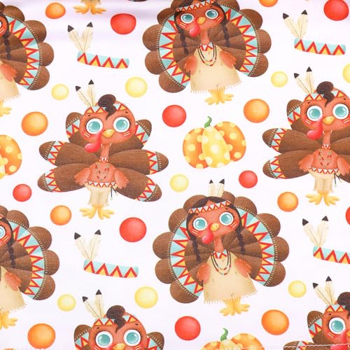 Image of Thanksgiving Toddler Girls Turkey Outfits Set Ruffle T-Shirt Dress and Pants Outfit Set 3-8Years
