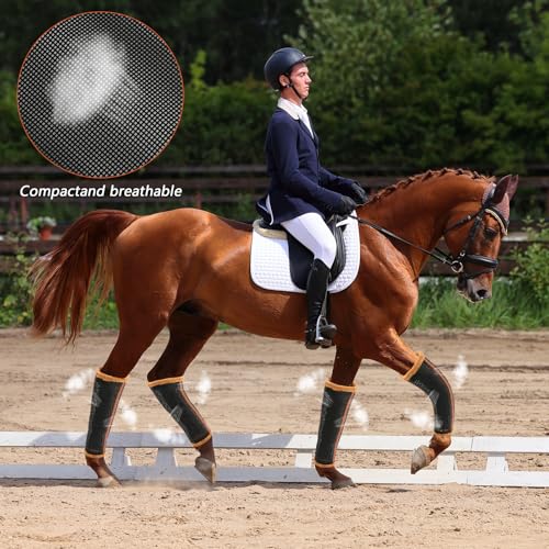 Langxun Fly Boots For Horses Set Of 4,Mesh Fly Boots For Horse Preventing Flies Mosquitoes Bites Horse Leg Protecting Fly.Leg Wraps For Horses Breathable Mesh thumb #6