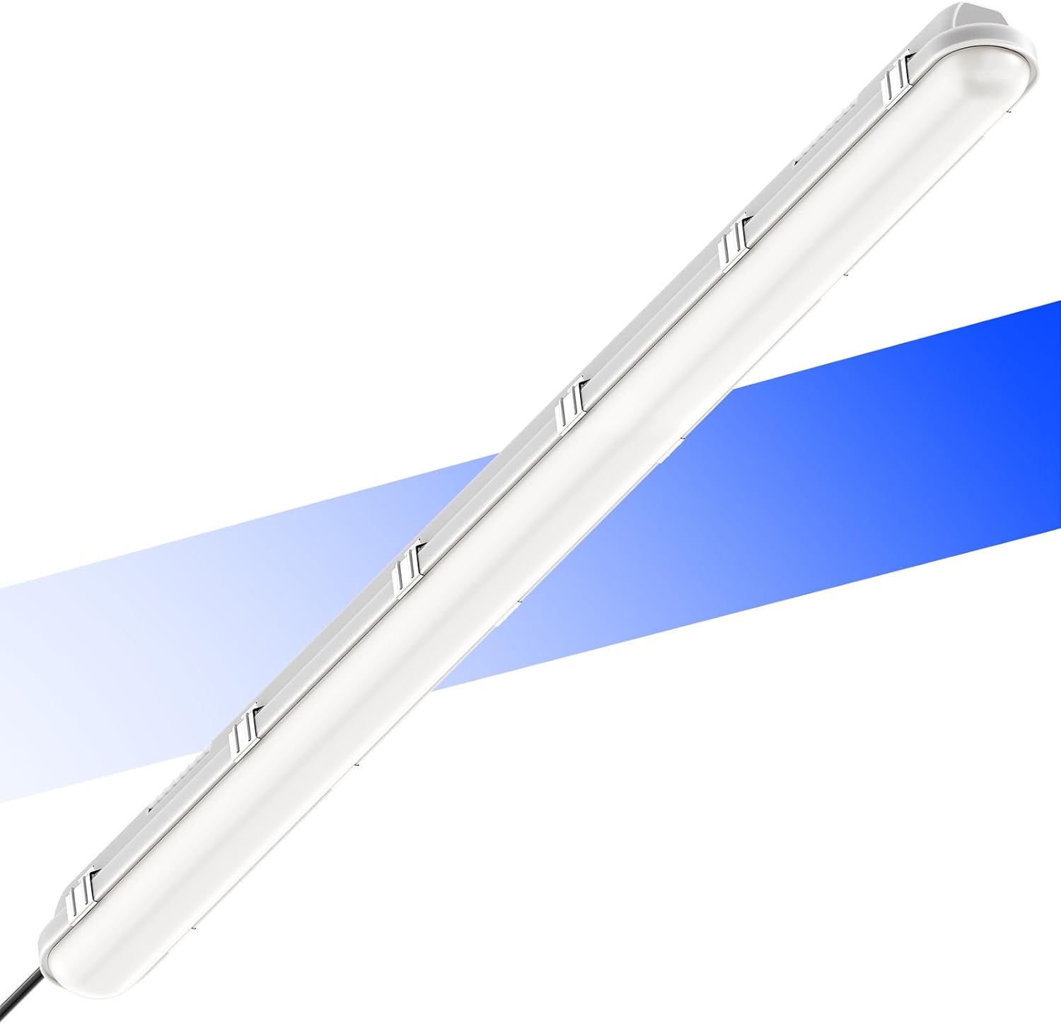 4FT LED Vapor Tight Light, 40W 130LM/W Vapor Proof Light Fixture,Clear Cover, 5000K IP65 Waterproof LED Shop Light for Car Wash, Parking Lot, Garage, Wet Location,Indoor/Outdoor Lighting, 1-Pack 40.0 Watts