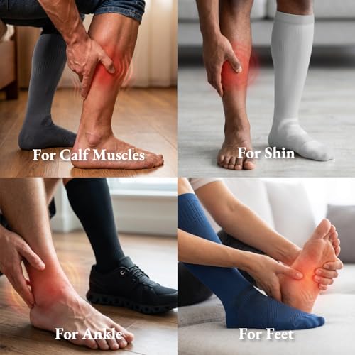 Image of Compression Socks for Women and Men,15-20 mmHg Support(3 Pairs)