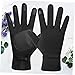 MUELODSIC Winter Cycling Gloves with Touchscreen Non-Slip Windproof All-Finger Design for Outdoor Riding Black XL