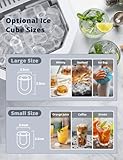 Ice Maker Machine Countertop for Home, Compact Ice Cube Maker with Upside Down Ice Scoop, 9 Ice Cubes Ready in 6 Minutes, 12Kg/24h, Portable Ice Maker for Party/Home//Bar/Office - Image 3