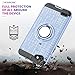 LG Q6 Phpne Cases,LG Q6 Plus Case,LG G6 Mini/LG Q6+ Case with HD Phone Screen Protector,YmhxcY 360 Degree Rotating Ring & Bracket Dual Layer Resistant Back Cover for LG Q6-ZH Metal Slate