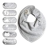 AngelicArt Halstuch mit Wunschnamen in verschiedenen Farben und Modellen für Jungs und Mädchen (Grey Melange)