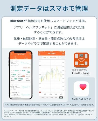 タニタ(Tanita) タニタ 体重計 体組成計 スマホ連動 ヘルスメーター BC-774L-WH の商品画像 7