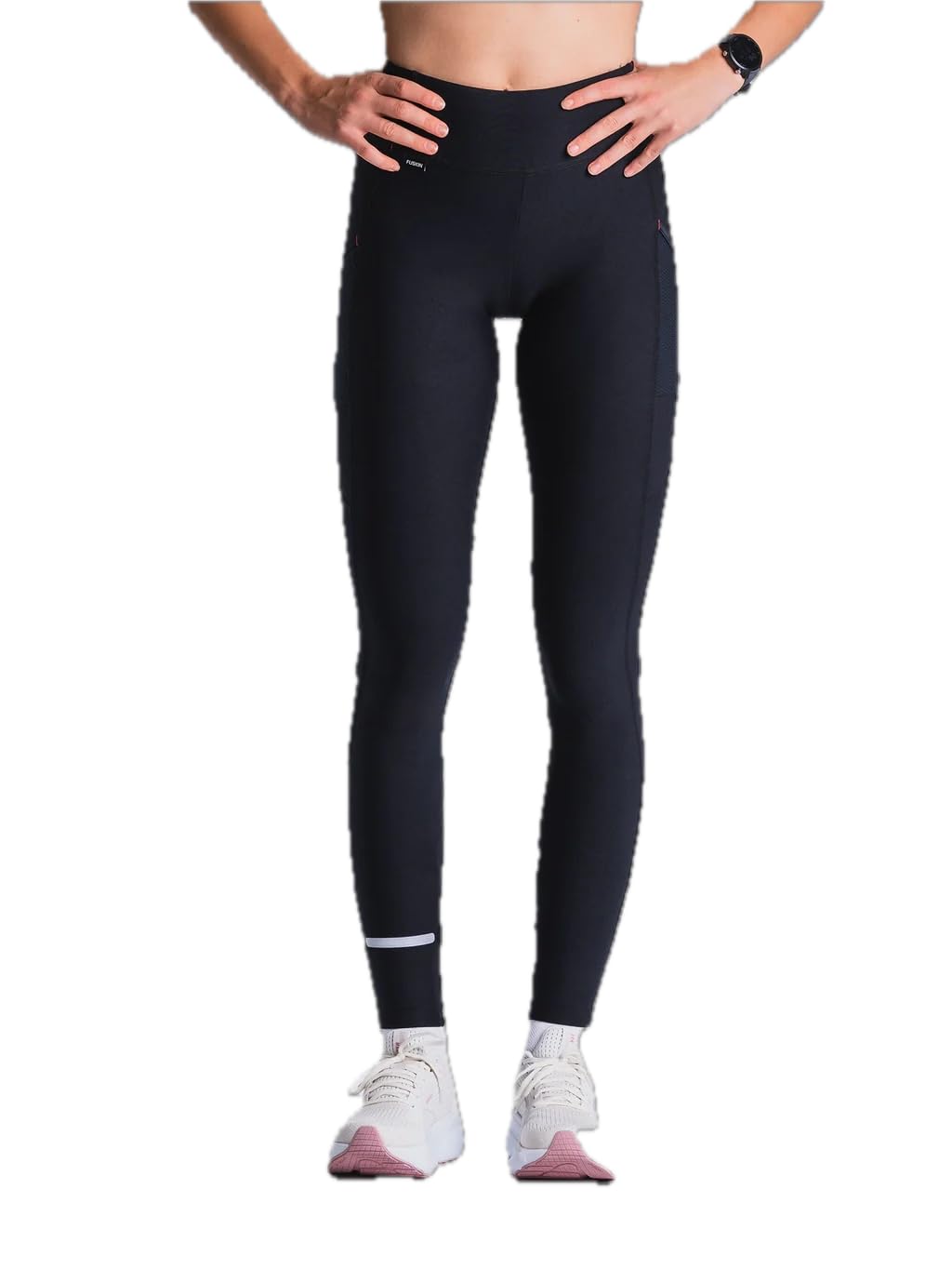 Fusion C3 Womens Long Tight Trainings Tight Laufhose mit Taschen (DE/NL/SE/PL, Alphanumerisch, M, Regular, Regular, SuperBlack)
