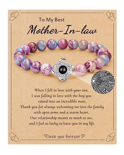 Image of JSJOY I Love You in 100 Languages Bracelet: Unique Gifts for Mom, Daughter, Sister, Girlfriend, Wife - Christmas Stocking Stuffers