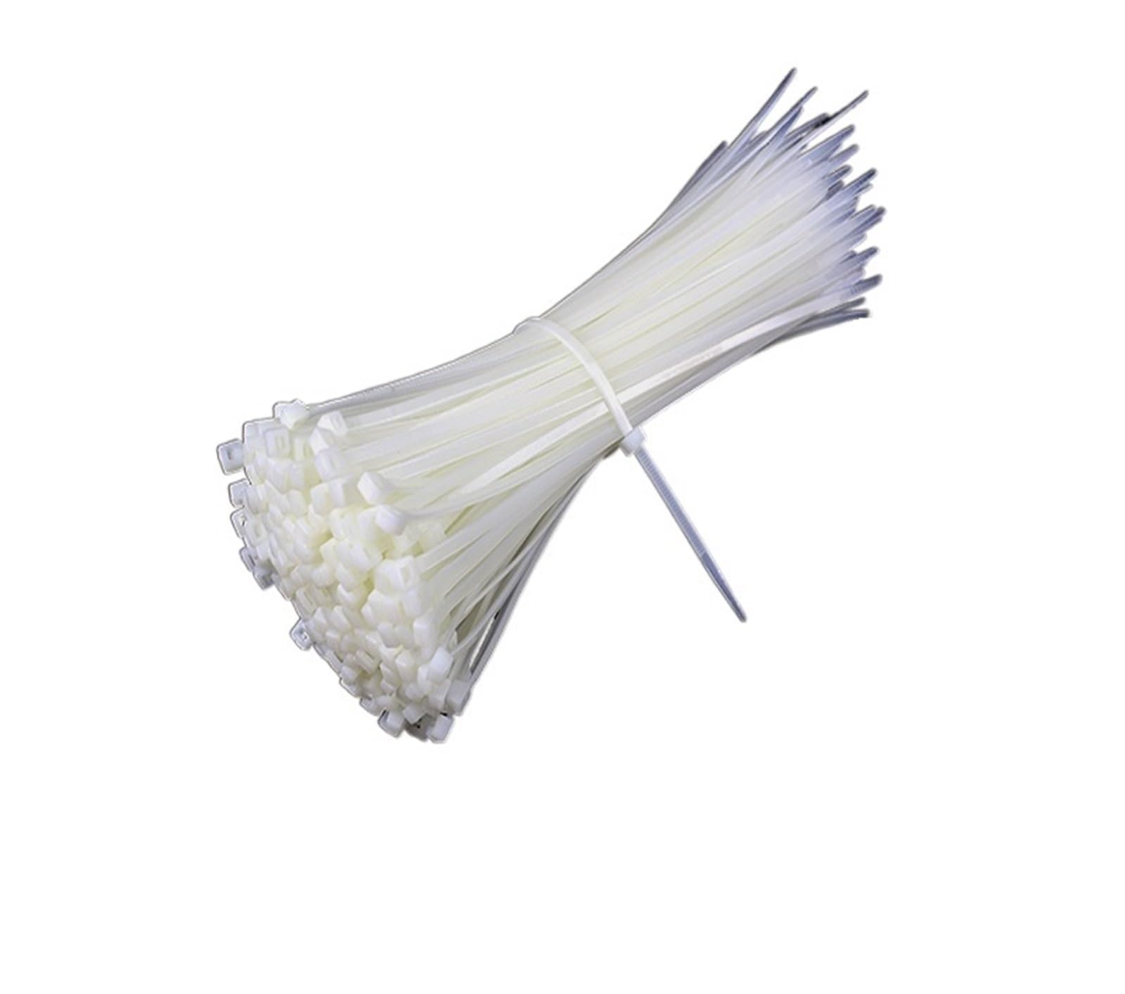 100 Stück Kabelbinder, selbstsichernder Kunststoff-Nylon-Kabelbinder, weiß, Organizer zum Befestigen von Kabeln, Kabeln, Kabelbindern (Farbe: Weiß, Größe: 5 x 250 mm (weiß), 100 Stück) (weiß, 5 x 30