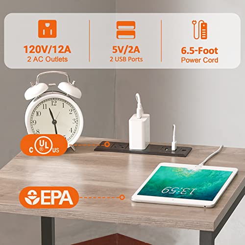 Amhancible End Tables With Charging Station, Nightstands Set Of 2 For Bedroom, Night Stand With Drawer Usb Ports & Power Outlets, Sofa Side Table For Living Room Greige Het04Sdgy #TOP3
