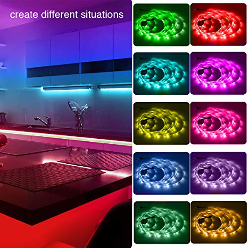 Phopollo 65.6Ft Led Lights For Bedroom, 5050 Color Changing Led Strip Lights With 44-Key Remote And 12V Power Supply, Led Lights Strip For Home Decoration. #TOP4