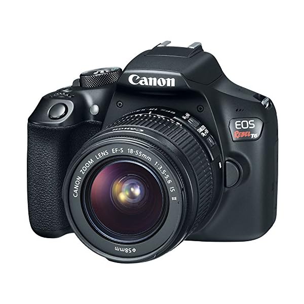 Canon EOS Rebel T6 Digital SLR Camera Kit with EF-S 18-55mm f/3.5-5.6 is II Lens, Built-in WiFi and NFC – Black (Renewed)