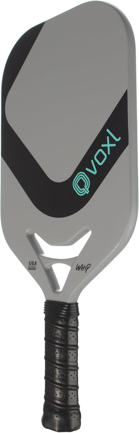 Edgeless Power Paddle - Voxl Whip | Aerodynamic Channel, Edgeless Design, Carbon Fiber, 13mm Core, Vox-Grit Spin Surface, Premium Power Pickleball Paddle, USAPA Approved