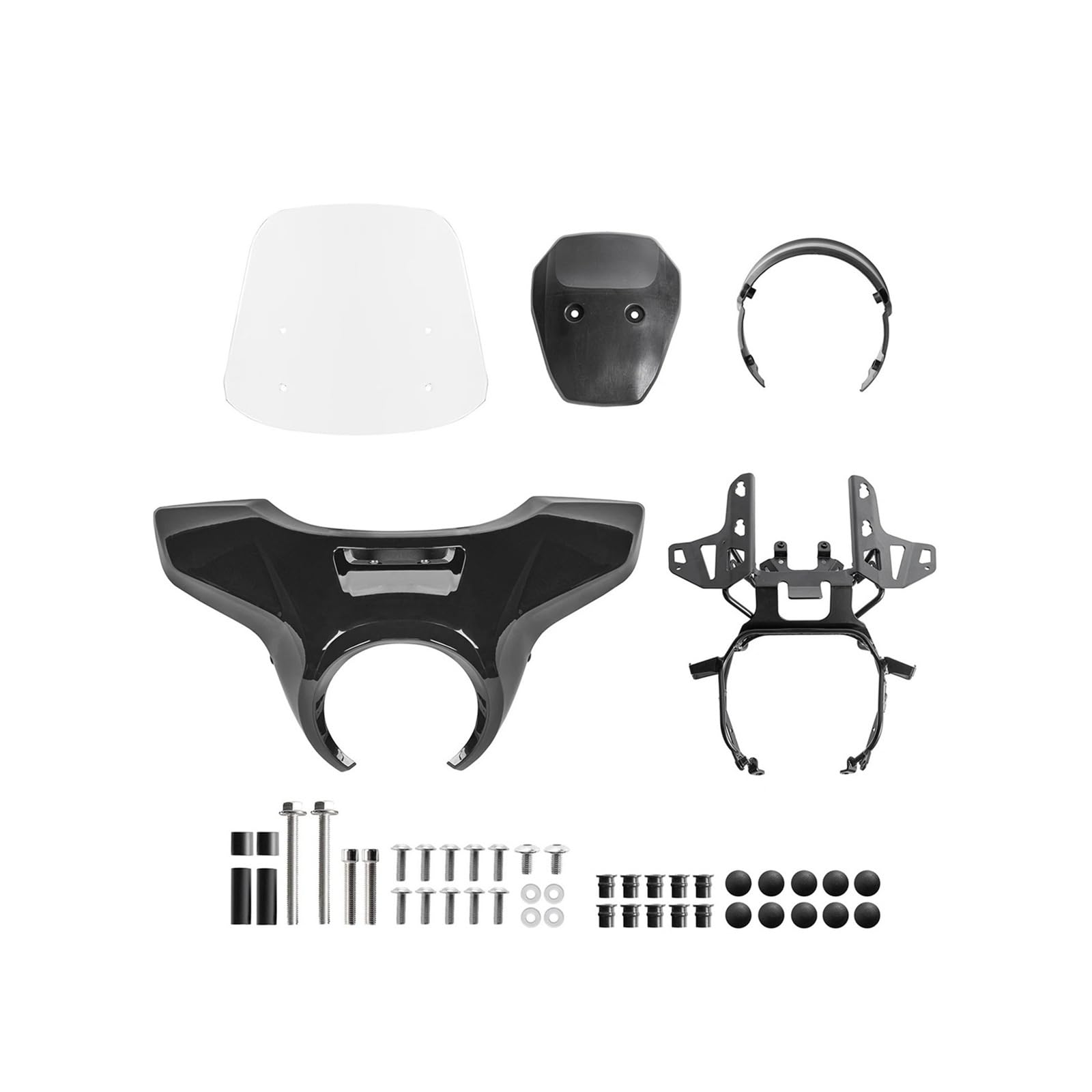 Dla Rebel CMX CM 1100 2021-2026 Osłona Reflektora Motocyklowego Szyby Motocyklowej(Clear-BLK)