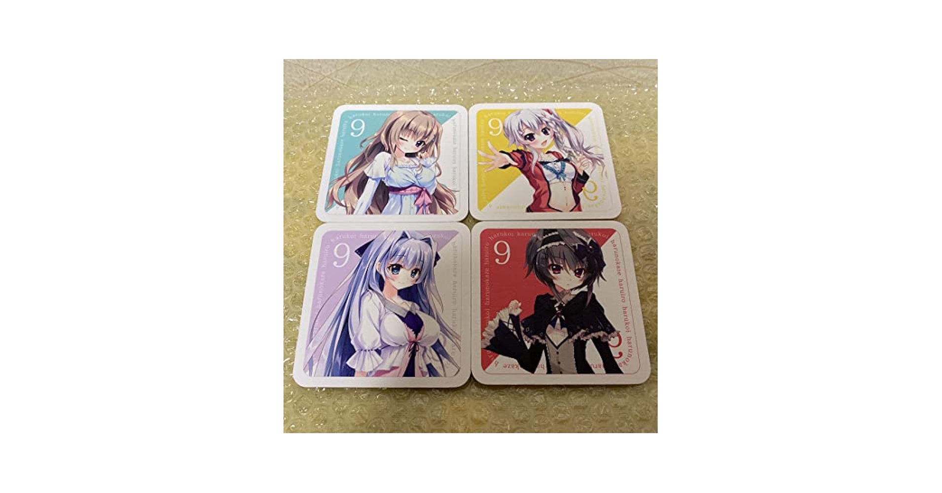 九條都 新海天 香坂春風 結城希亜 コースター 9nine ナイン Amazon.co.jp: 9-nine- ぱれっと コースター4点セット 九條都 新