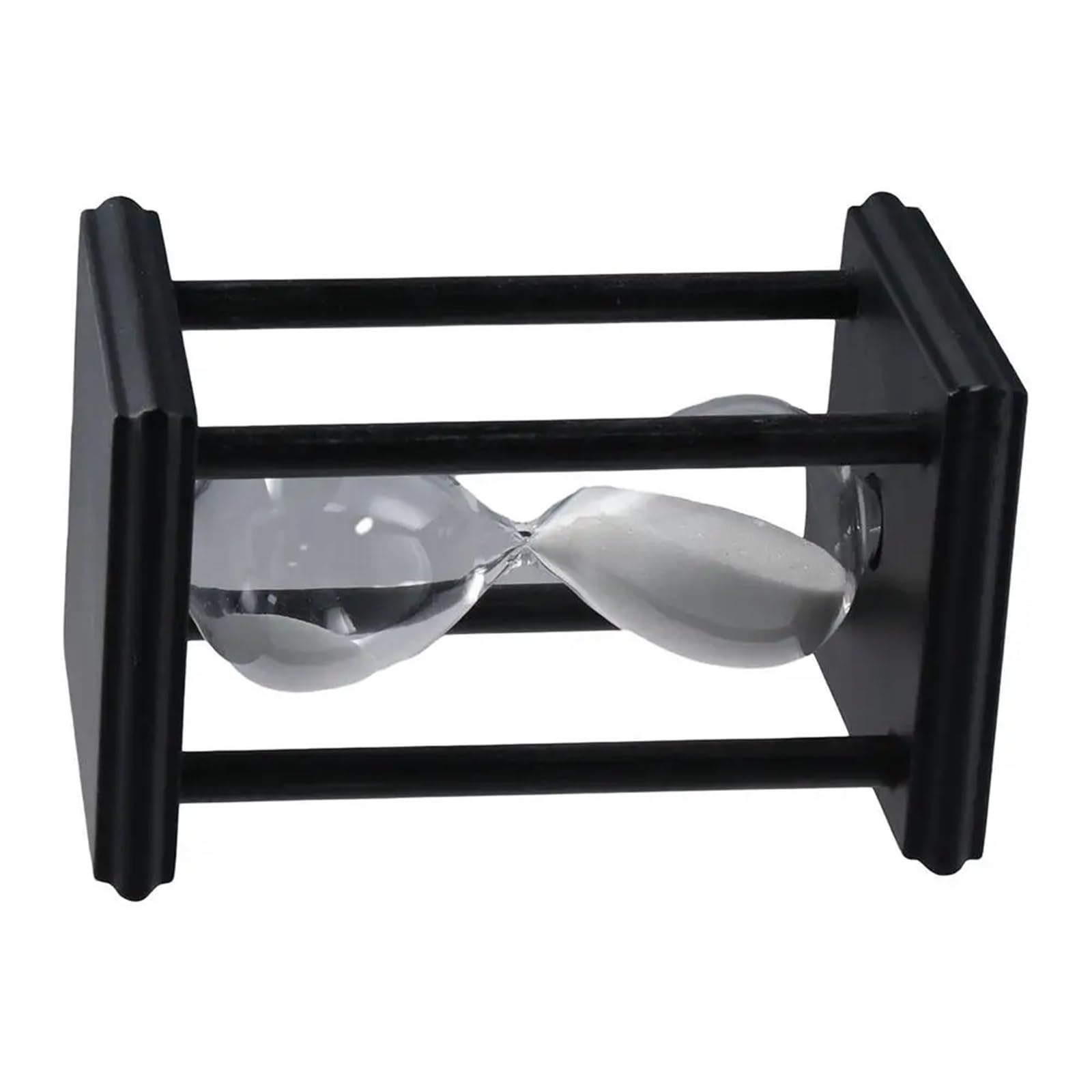 30 Minutes Hourglass Sand Timer Black Wooden White Clock Vintage Sandglass
