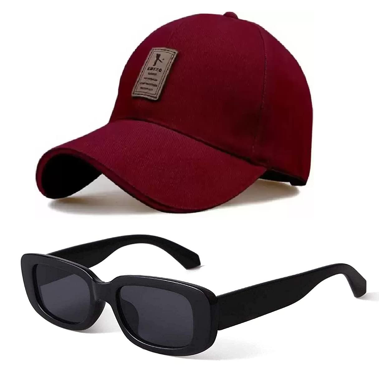 SELLORIA New Cotton Baseball Cap and Sunglass for Unisex Sunglasses Combo for Men & women.(Pack of 2) Multicolour