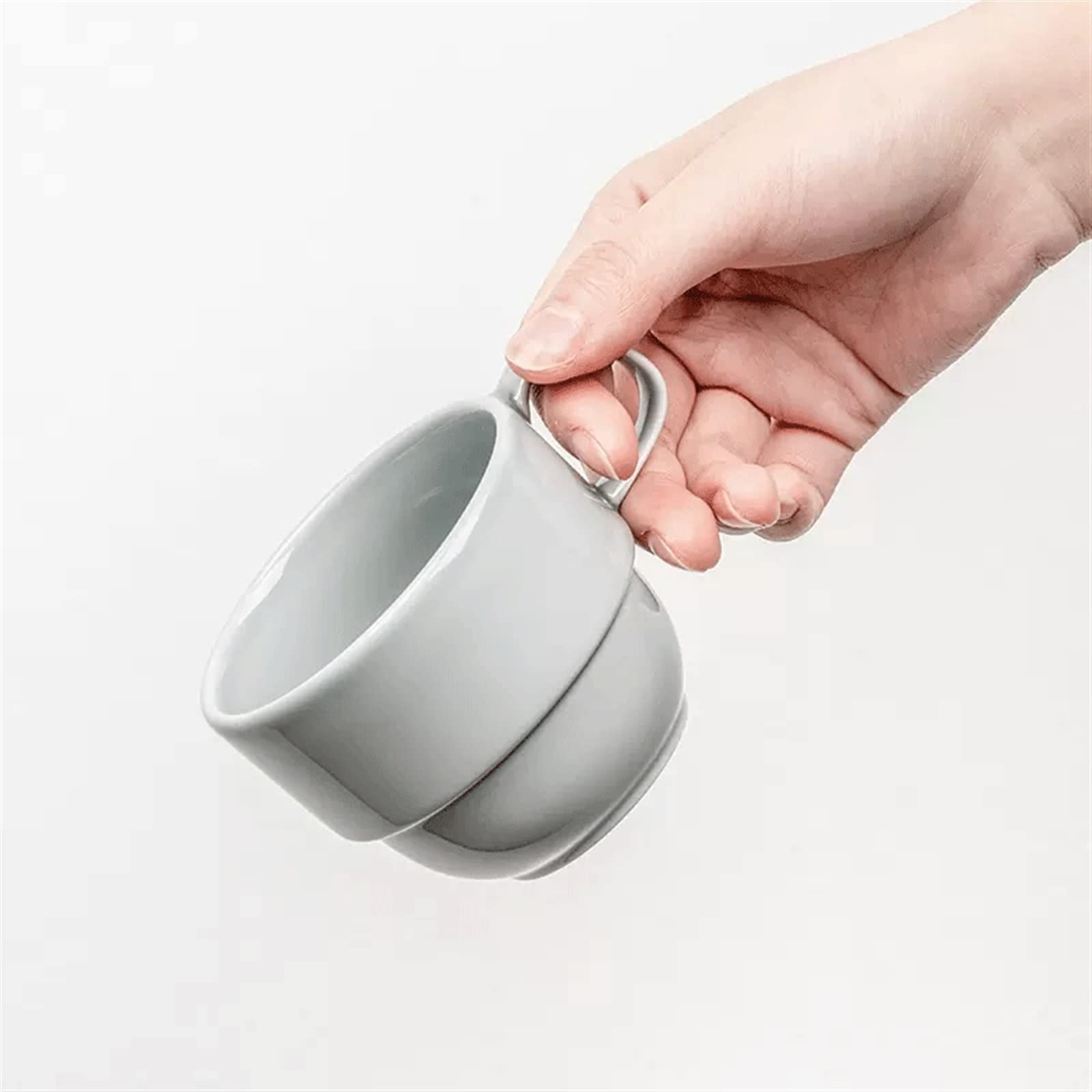 Exquis Tasse à café en céramique haute température 200ML tasse thé exquise après-midi de bureau Facile à nettoyer(Blue)