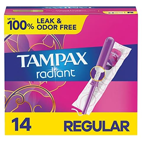 Tampax Radiant Regular Tampons, Unscented Cover