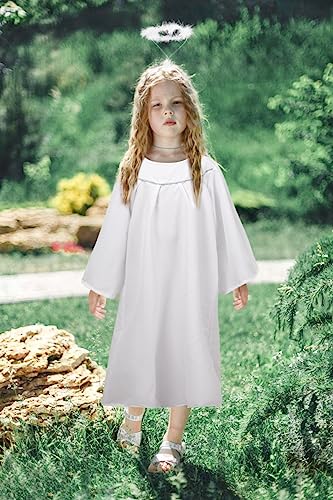 Disfraz de ángel para niñas con halo y túnica miniatura 2