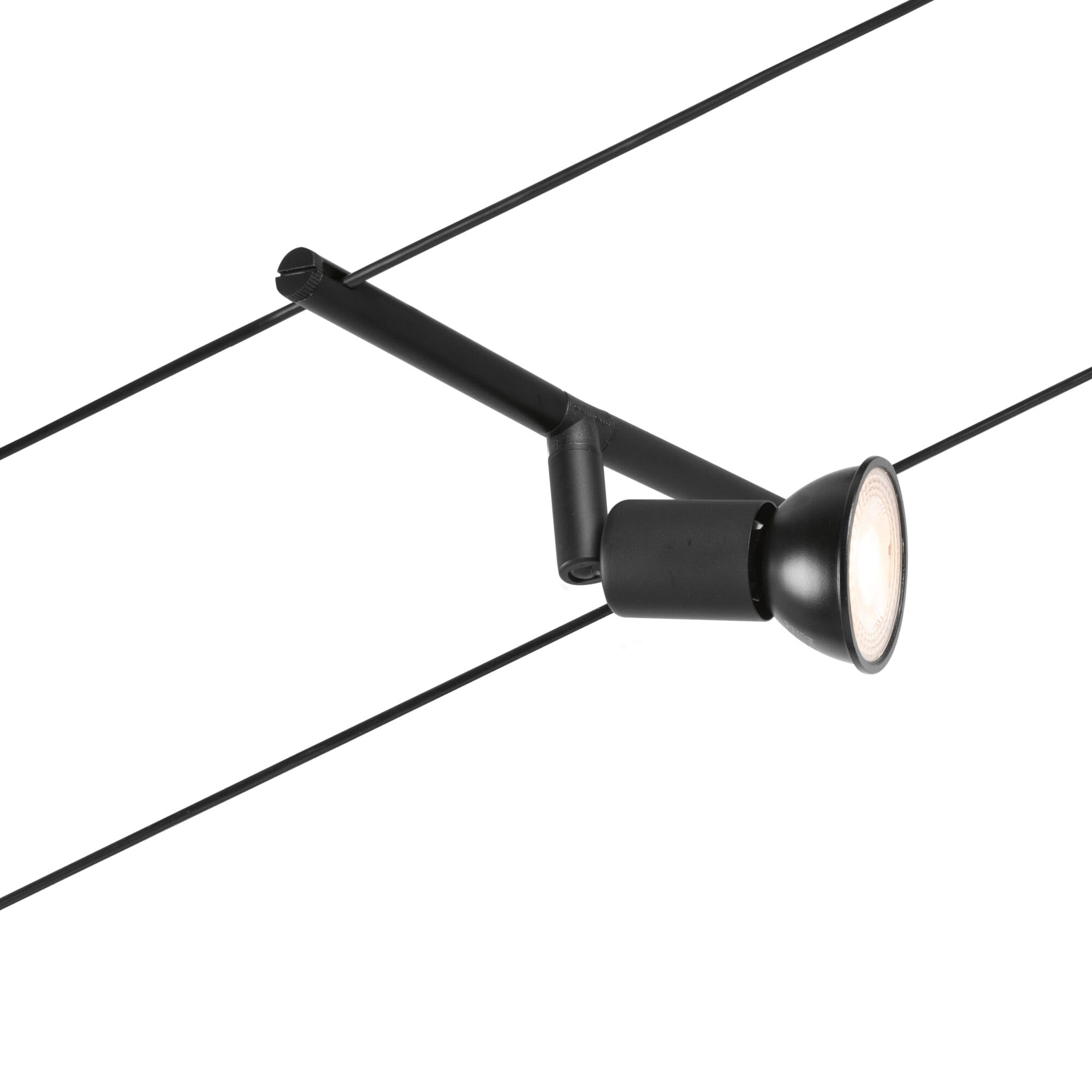 Paulmann 94446 CorDuo Set Système de Câbles Salt DC 5 x 10 watts max, Éclairage Extensible Noir Mat Câble Métallique Matière Plastique GU5,3 Système de Câbles sans Ampoules