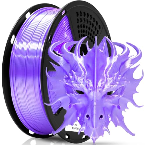Image of Geeetech Purple Silk PLA Filament 1.75mm for 3D Printer, Metal-Like Shiny 3D Filament 1kg (2.2lbs) 1 Spool, Dimensional Accuracy + /- 0.02 mm, Metallic Purple