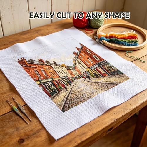 Image of 13 Mesh Cotton Evenweave Fabric for Canvas, 19 x 20 Inch (13 Mesh)