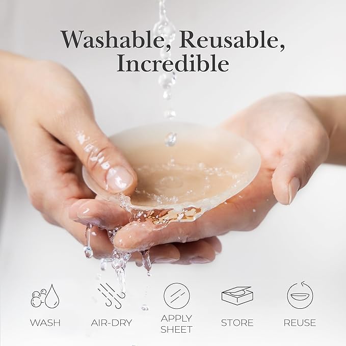 Nipple Covers for Women 2 Pairs,Reusable Sticky Silicone Nipple Pasties,Fit A-C Cups - Image 5