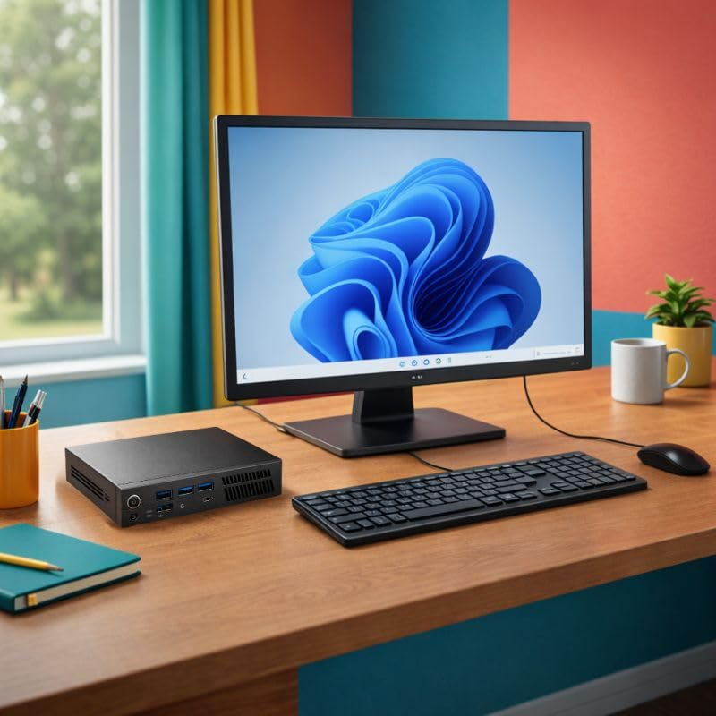 PC Ultra Mini Intel Core i5 Windows 11 Pro SSD 500Go RAM 16Go Wi-Fi Écran 22'' Ordinateur Bureau Compact Reconditionné