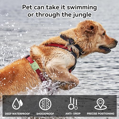 Image of GOCII for Airtag Dog Collar Holder 2 Pack,Waterproof Dog Collar Holder for Apple AirTag(Gen 1 & 2),Silicone Air Tags Case for Dog Collars(Light Green)