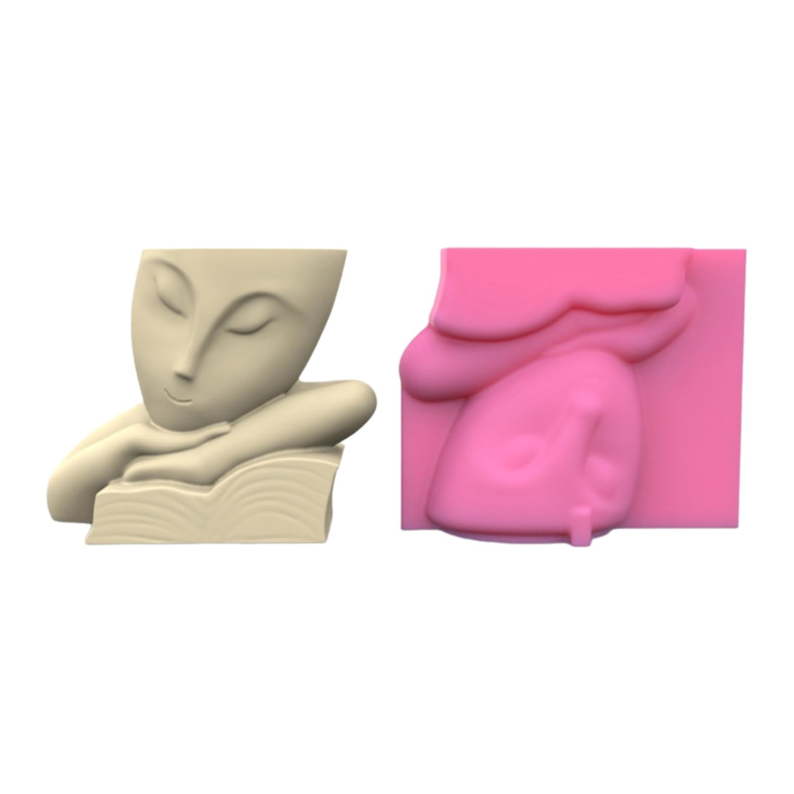 Moule en silicone pour décoration propre sans résidu, plâtres et plantes grasses parfaits
