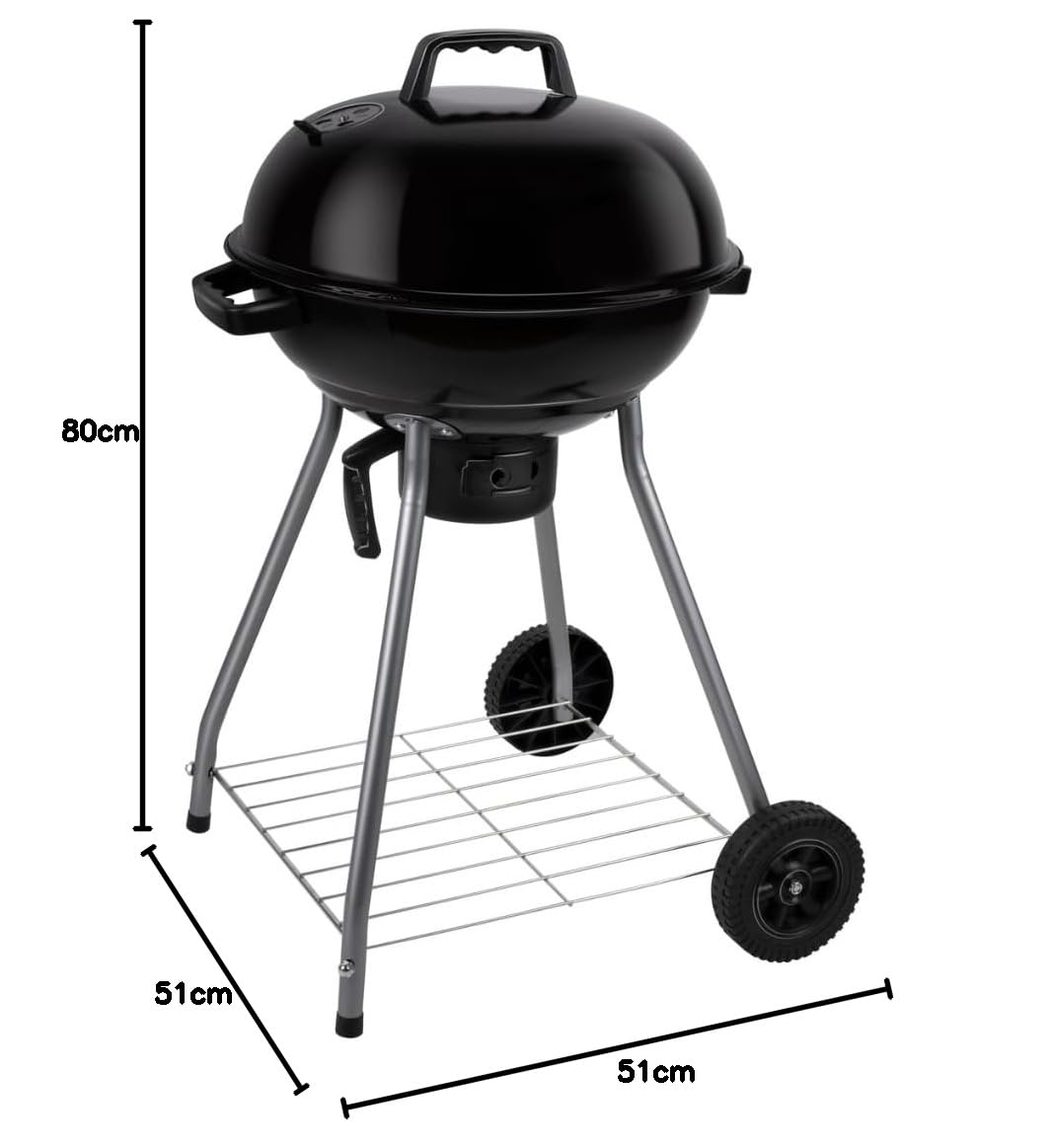 Alpina Grill na kulki, grill z pokrywką, Ø 45 cm, węgiel drzewny