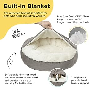 Best-Friends-by-Sheri-Cozy-Cuddler-Ilan-Microfiber-Hooded-Blanket-Cat-and-Dog-Bed-in-Gray-23x23 - Cucciolini Doodles Best-Friends-by-Sheri-Cozy-Cuddler-Ilan-Microfiber-Hooded-Blanket-Cat-and-Dog-Bed-in-Gray-23x23