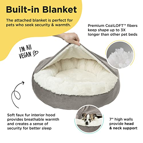 Best-Friends-by-Sheri-Cozy-Cuddler-Ilan-Microfiber-Hooded-Blanket-Cat-and-Dog-Bed-in-Gray-23x23 - Cucciolini Doodles Best-Friends-by-Sheri-Cozy-Cuddler-Ilan-Microfiber-Hooded-Blanket-Cat-and-Dog-Bed-in-Gray-23x23