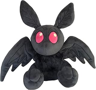 LKMYHY Cute Mothman Plush Toy 12in Bat Plushie with Red Eyes, Goth Moth Stuffed Animals Horror Game Mothman Plush Doll Birthday for Fans Kids