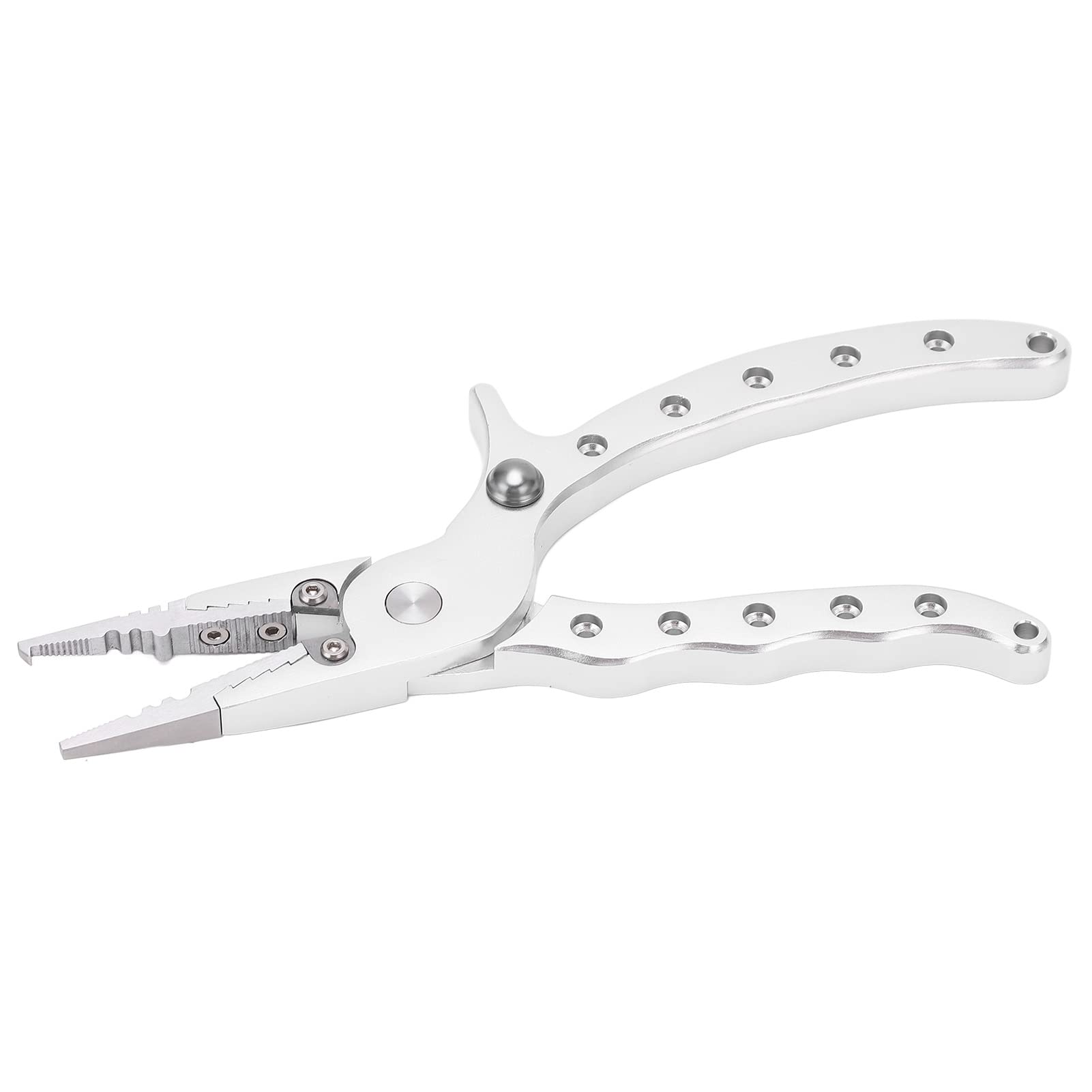 Pinza da Pesca in Acqua salata, Pinza da Pesca in Alluminio con Impugnatura ergonomica, Lega di Alluminio per Pesca in Acqua Dolce e salata, Pinza Multifunzione per Splittin