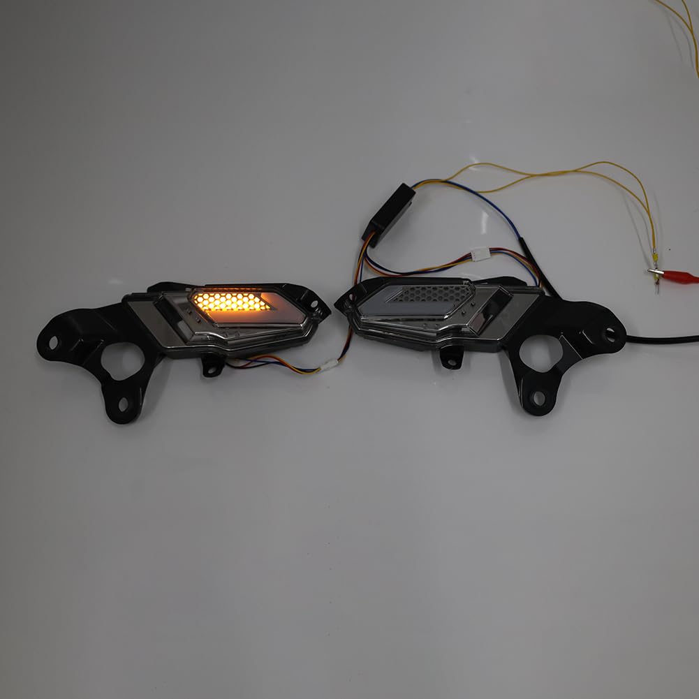 Cnfang4 1 Pair ABS Indicator Lamp Flowing Front Turn Signal Light Blue for Yamaha XMAX 300 23-24