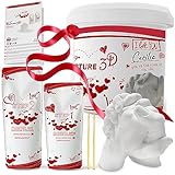Lalfof Kit Alginato para Moldes 3d dermatológicamente probado. Ideas regalos originales para mujer y hombre. Kit manualidades adultos para regalos personalizados. Regalo aniversario pareja