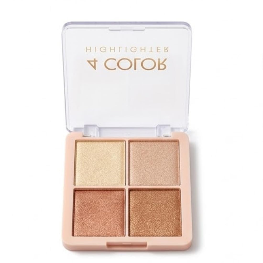 4 Color Highlighter Palette, Shimmer Finish, Gold and Bronze Shades 4-color highlighter makeup palette shimmer Face Matte Palette Pack of 1-image-11