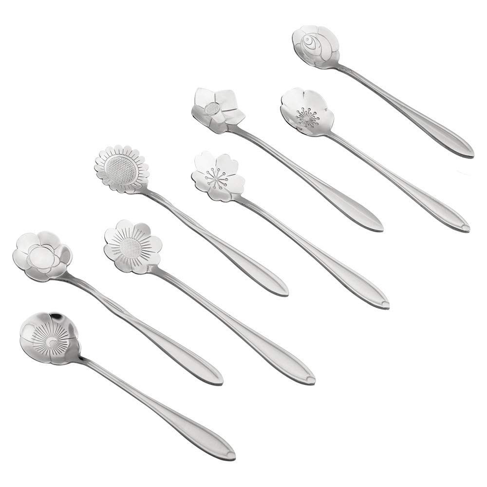 Lot De 12 Cuillères à Café Mocka - Métal Argenté Bruni - Motif Floral - Coffret Vintage 1920-49