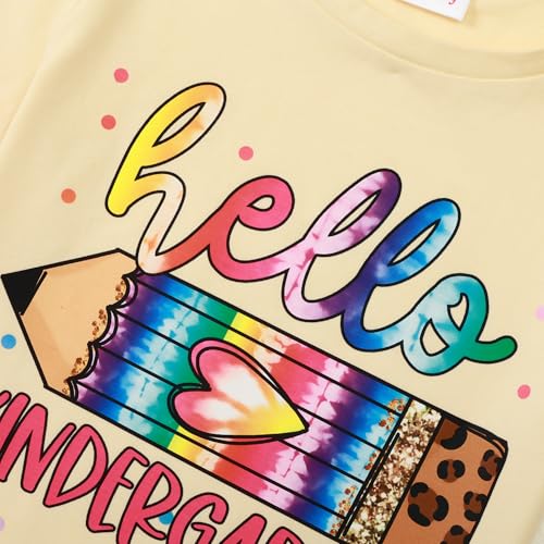 Image of First Day of Kindergarten Shirt First Day of School Gifts for Kids Kindergarten Shirts for Girls T-Shirt Top
