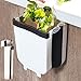 Cubos de Basura,Cubos de Basura Plegable,10L Bote de Basura Colgante Basurero Extraible,Para Puerta de Armario de Cocina, Hogar, Oficina, Escuela, Baño, Cocina, Dormitorio y Coche (Blanco)