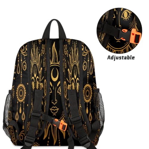 Ethnic Boho Style Sun Pattern Kids Backpack for Boys Girls, Waterproof Lightweight Toddler School Bag with Chest Strap, Small Travel Book Bag Preschool Kindergarten Backpack4