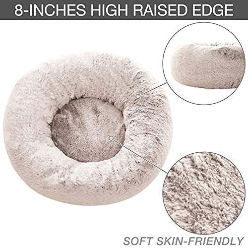 image for EXQ Home Calming Cat Bed,Fluffy Cat Beds for Indoor Cats,Machine Washa