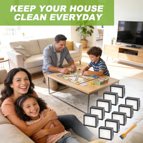 Image of Replacement Filters for iRobot Roomba E&I&J Series - Fit e5 e6 e7 i1 i1+ i2 i3 i3+ i4 i4+ i6 i6+i7 i7+ i8 i8+ j6+ j7 j7+,Combo i5 i5+j5 j5+ Vacuum - 10 HEPA Filter